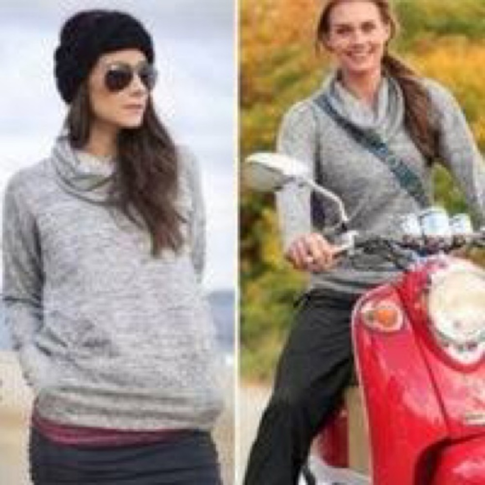 Athleta BatWing Cowl-Neck Pullover Sweater - Picture 1 of 9
